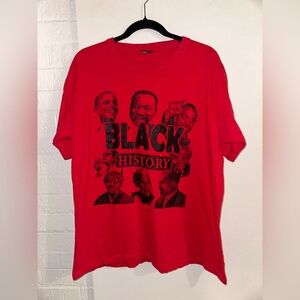 Red Graphic Black History T-Shirt